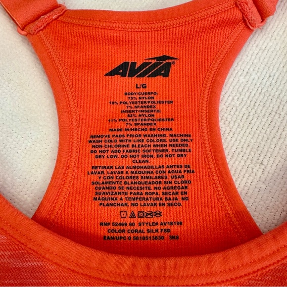 Avia Racerback Sports Bra | Coral Silk - Picture 2 of 3